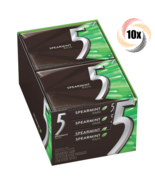 Full Box 10x Packs | 5 Gum Spearmint Rain Sugar Free Gum | 15 Sticks Per... - $38.88 CAD