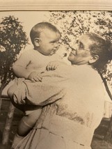 Photograph 1919 Photo of Grandmother and Baby Black White Trees 5&quot; x 7&quot; - £9.69 GBP