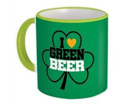 I Love Green Beer : Gift Mug Irish St. Patrick Paddy Ireland Shamrock - £12.77 GBP