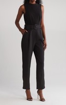 Lulus Mock FR267M Neck Sleeveless Jumpsuit SZ M Black - $97.02