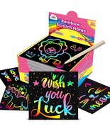 ZMLM Scratch Art Craft Mini Notes - 160 Rainbow Scratch Paper Art Stocki... - $26.72