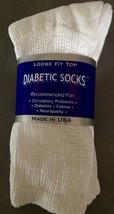 Loose Fit Socks Diabetic Socks White Shoe Size 10-13 3 pack included in ... - $14.55