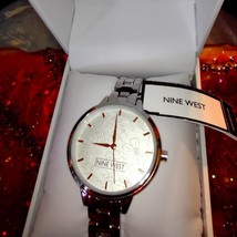 NIB Nine West Beautiful Silver Unisex Quartz Watch - £46.54 GBP