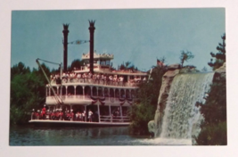 Disneyland Walt Disney Mark Twain Steamboat Waterfall UNP Postcard c1960s C-3 - $7.99