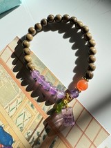 Handcrafted Natural Crystal Amethyst Agarwood Bracelet - $19.76