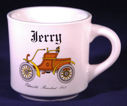 Papel Mug, Oldsmobile Runabout, 1903, "Jerry" Personalised Ceramic Cup C... - $17.24