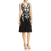 NEW Black Velvet Floral Embellished Dress Size 6 - £103.89 GBP