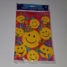 NEW Emoji Smiley Face Party Favor Loot Treat Bags (8 pack) Amscan Birthday - £6.73 GBP