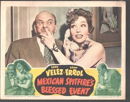 Mexican Spitfire&#39;s Blessed Event 11&quot;x14&quot; Lobby Card  Leon Errol Lupe Velez - £38.43 GBP