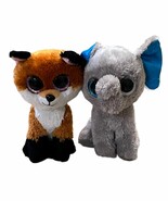 TY Beanie Boo Slick the Fox &amp; Peanut the Elephant Plush Toys - $19.20