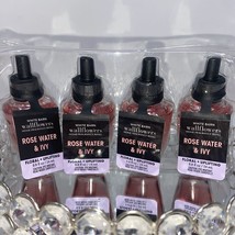 4 Pc Bath &amp; Body Works ROSE WATER &amp; IVY Home Wallflowers Fragrance Refil... - £24.88 GBP