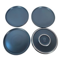 Stone + Lane Black Matte Salad Plates 7 3/4&quot; Set of 4 - $19.99