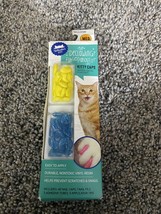 Whisker City Kitty Caps 40ct MED Yellow &amp; Blue Sparkle For Cats 9-13lbs - £5.88 GBP