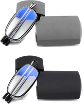 Foldable Reading Glasses anti Blue Light, Soft Nose Pad Spring Hinge Com... - £21.48 GBP