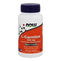 NOW Foods L-Carnitine 500 mg., 60 Capsules - £14.46 GBP