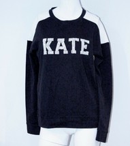 AMERICAN RETRO Sweatshirt &quot;Kate&quot; for Kate Moss BEADED LOGO Black White T... - $118.77