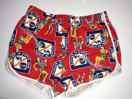 Vintage 70s ABC Wide World Of Sports Swim Trunks Shorts All Over Print Size M/L - £29.75 GBP