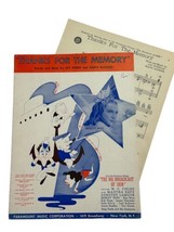 Thanks for the Memory VTG 1937 Sheet Music Soundtrack WC Fields Shirley Ross - £7.00 GBP