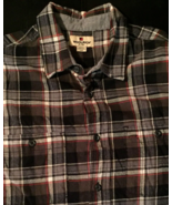 Woolrich flannel shirt size L men long sleeve button close plaid  100%co... - $10.89