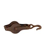 Vintage Cast Iron Farm Double Pulley Block and Tackle Unbranded - $7.92