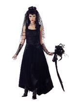 Gothic Bride Costume Small Black Widow Underworld Persephone Veil Barb W... - $453.09 MXN