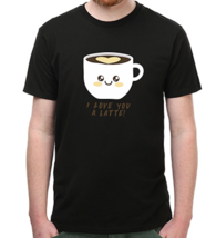 I Love You a Latte T Shirt Unisex Valentines Size XL Exclusive by Thinkgeek NWT - £11.68 GBP