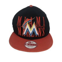 MLB Miami Marlins Snapback Hat 9Fifty New Era Truckers Flat Brim Baseball Cap - £13.44 GBP