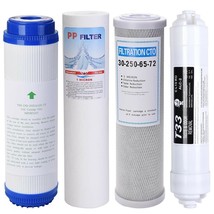 Home Reverse Osmosis Replacement Water Filter Set Ro For 5 Stage Systems 4Pcs - £34.02 GBP