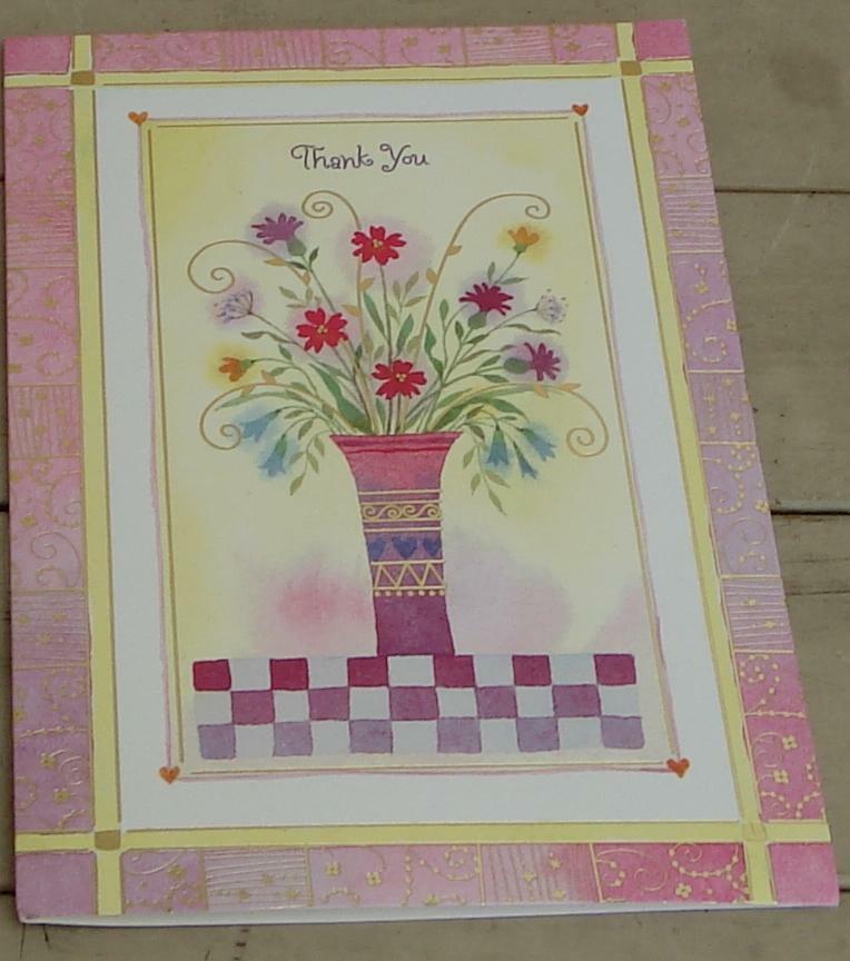 Nice NEVER USED Vintage Thank You Greeting Card, GREAT CONDITION - $1.97