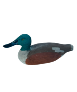 Duck Decoy vtg Mallard bird 12&quot; Northern Shoveler hunter SIGNED wood L R... - $98.95
