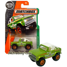Year 2016 Matchbox MBX Explorers 1:64 Die Cast #118 - Green SUV FORD BRONCO 4x4 - £15.70 GBP