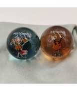 (2) #84 Doduo &amp; #85 Dodrio Colored GLASS Vintage Pokemon MARBLES 1.15&quot; S... - $16.03
