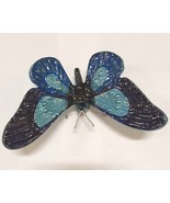 Tilnar Art - Blue Butterfly  (L) - 9cm high, 20cm wide - Recycled Aluminium - £21.94 GBP