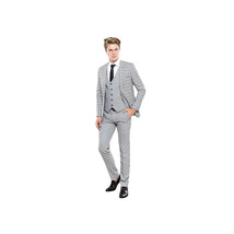 Men 3pc European Vested Suit WESSI by J.VALINTIN Extra Slim Fit JV44 Houndstooth image 7