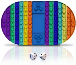 Big Pop Fidget Toys Jumbo Game Board Rainbow Push Bubble Popper Fidget Sensory  - £13.65 GBP