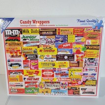 New Sealed White Mountain 1000 Piece Jigsaw Puzzle Candy Wrappers 24" x 30" - $10.26