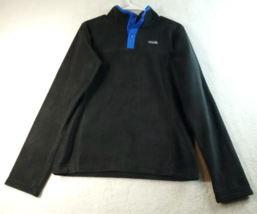 Columbia Sweatshirt Youth XL Black Blue Fleece Long Sleeve Mock Neck Pul... - $21.99
