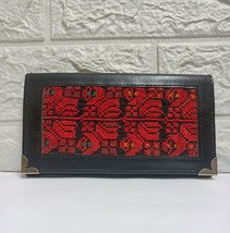 Hand-embroidered women&#39;s wallet with Palestinian embroidery, used, in good condi - £23.98 GBP