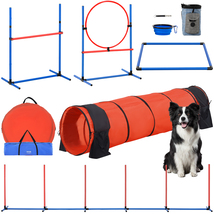 VEVOR Dog Agility Training Equipment, 5 PCS Set Upgrade with High Hurdles - $65.90