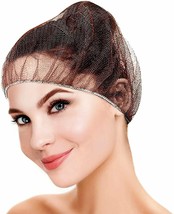 100 pcs Brown Nylon Disposable Hair Nets 18&quot; - £12.15 GBP