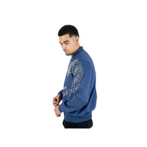 Mens Platini Bamber Jacket with Lion Rhinestone Design Zip up BMJ8133 Blue image 6