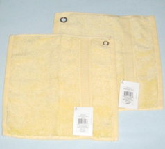 Sferra Amira Washcloth Face Towel 2 PC. in Corn Yellow with Grommets 12x... - $24.50