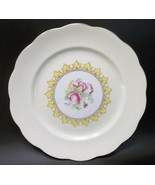 Royal Albert Crown China Porcelain Plate England Vintage Pink Roses Yellow - £14.73 GBP