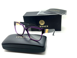 Versace Mod. 3329B 5384 TRANSPARENT PLUM 54-17-145MM Eyeglasses Italy NIB - £99.17 GBP