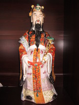 Antique Chinese Porcelain Pastel Figurine Statue 16&quot; 景鎮東司 茂記生1920s - $7,302.78 MXN