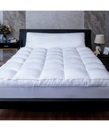 Mattress Topper Queen, Cooling Plush Bed Topper Thick Mattress Pillow Top - £67.34 GBP