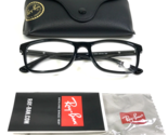 Ray-Ban Eyeglasses Frames RB5279 2000 Polished Black Rectangular 57-18-150 - £93.47 GBP