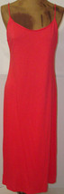 New Designer Natori Night Gown Long Orange S Womens Red Watermelon Adjus... - $178.20