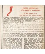 Early American Household Remedies 1965 Almanac First Aid Ephemera DWNN4 - €17,04 EUR