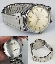 Vintage mens watch wrist hand wind Sears stainless chrome - $49.99